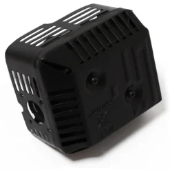 Wiltec Schalldämpfer für Strong 6,5 PS Motor – Benzinmotor Ersatzteil Silencer – Einzylinder für Kleinmaschinen & Karts, 4-Takt Motor & OHV Ventilsteuerung