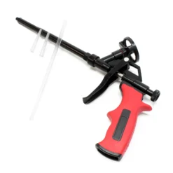 Wiltec Schaumpistole ca. 330 mm lang, 189 mm Lauflänge, PTFE PU Schaum Pistole, Bauschaumpistole, Montageschaumpistole, Schaumspritze