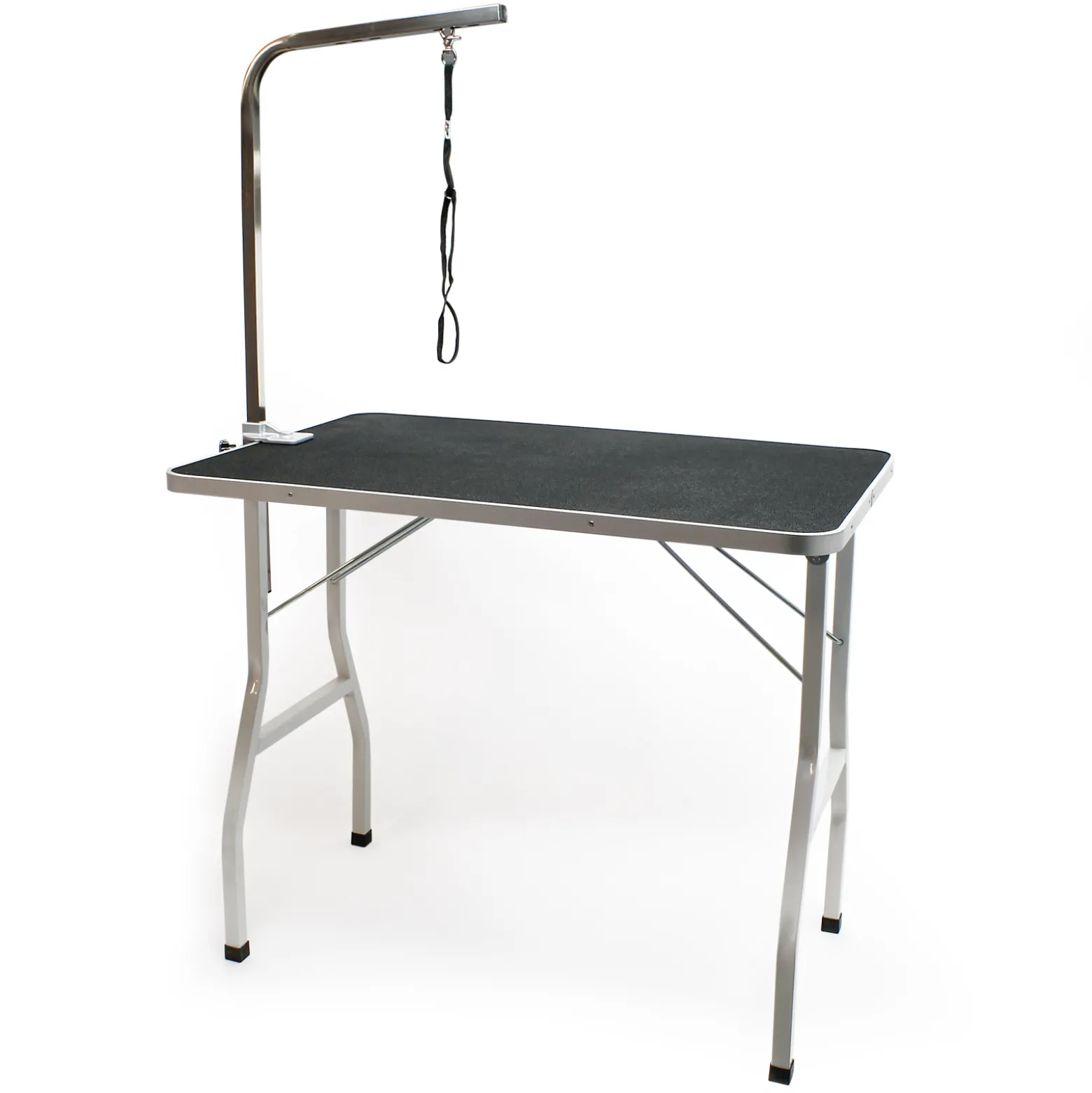 Wiltec Schertisch für Hund und Katze, 91x61x76 cm, Trimmtisch zusammenklappbar, Groomer Tisch mit Galgen, höhenverstellbar, Pflegetisch für Tiere