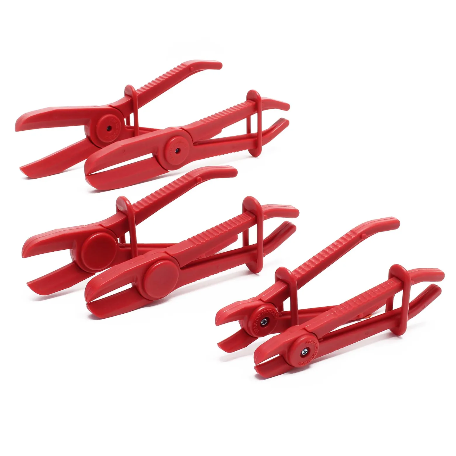 Wiltec Schlauchklemmenzange Set 6 teilig in 3 Größen für Schläuche, Klemmgrößen 160 mm, 190 mm, 260 mm, Durchmesser 12 mm (1/2")-19 mm (3/4"), Klemmzangen
