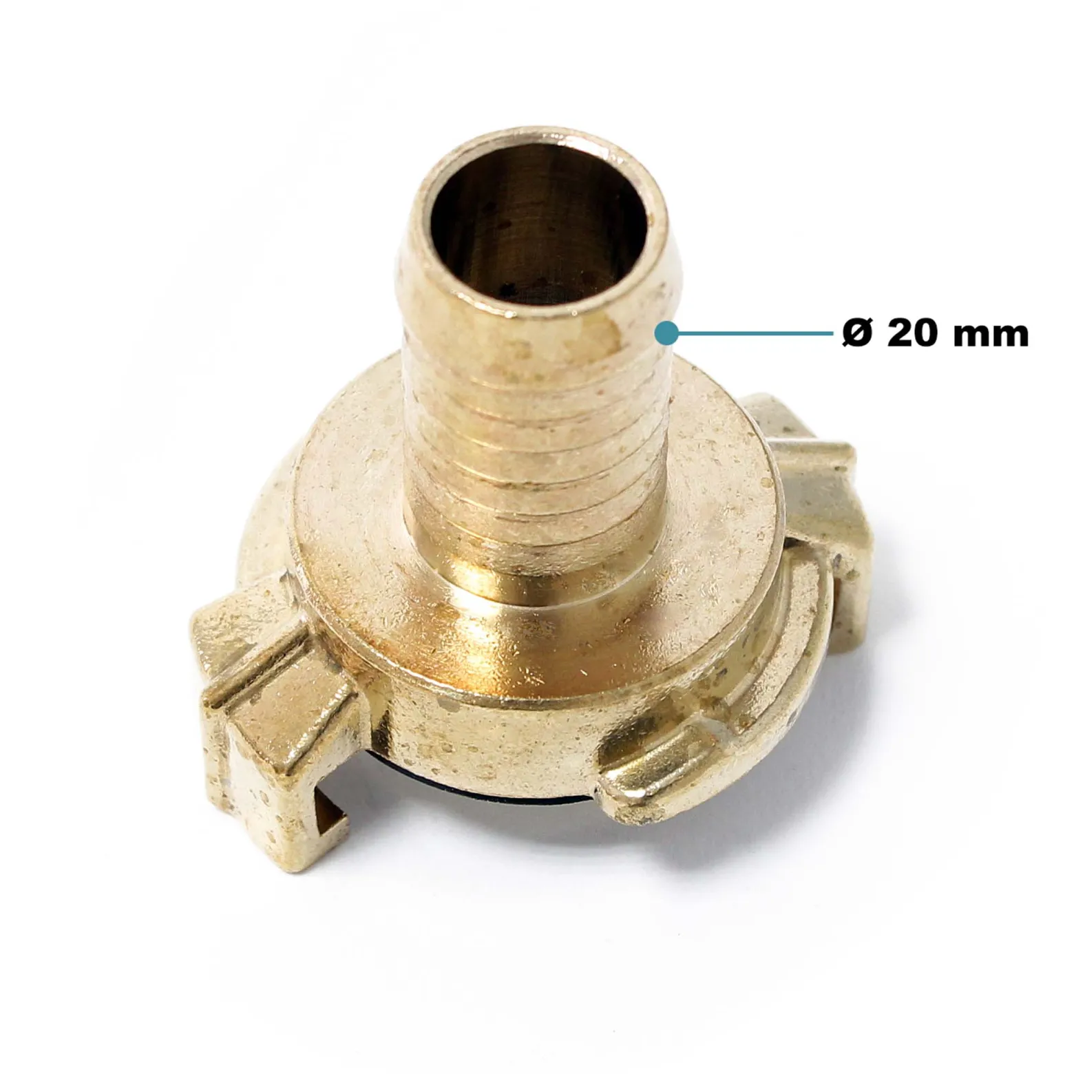 Wiltec Schlauchtülle aus Messing DN20 (3/4") Schnellkupplung für Wasserschlauch Schlauchverbinder Gartenschlauch