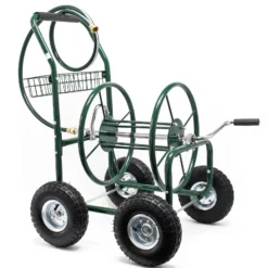 Wiltec Schlauchwagen ohne Schlauch, Schlauchaufroller für 5/8