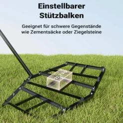 Wiltec Schleppegge 217 x 106 cm, Wiesenegge für Rasentraktor, ATV und UTV, Wiesenschleppe zur Bodenbearbeitung und Bodennivellierung