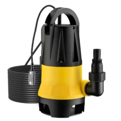 Wiltec Schmutzwasserpumpe mit Sensor 400 W, Tauchpumpe Schmutzwasser mit 2 Modi, Wasserpumpe 8500 l/h, Brunnenpumpe 5 m Förderhöhe & 5 m Tiefe