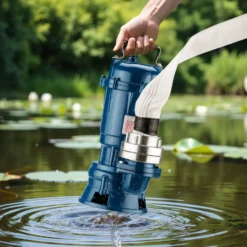 Wiltec Schmutzwasserpumpe 1100 W Tauchpumpe mit 30.000 l/h Fördermenge inkl. 20 m Schlauch Pumpe