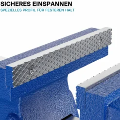 Wiltec Schraubstock Heavy Duty 125 mm Klemmbacke, Spannwerkzeug mit Amboss für schwere Beanspruchung für Werkbank