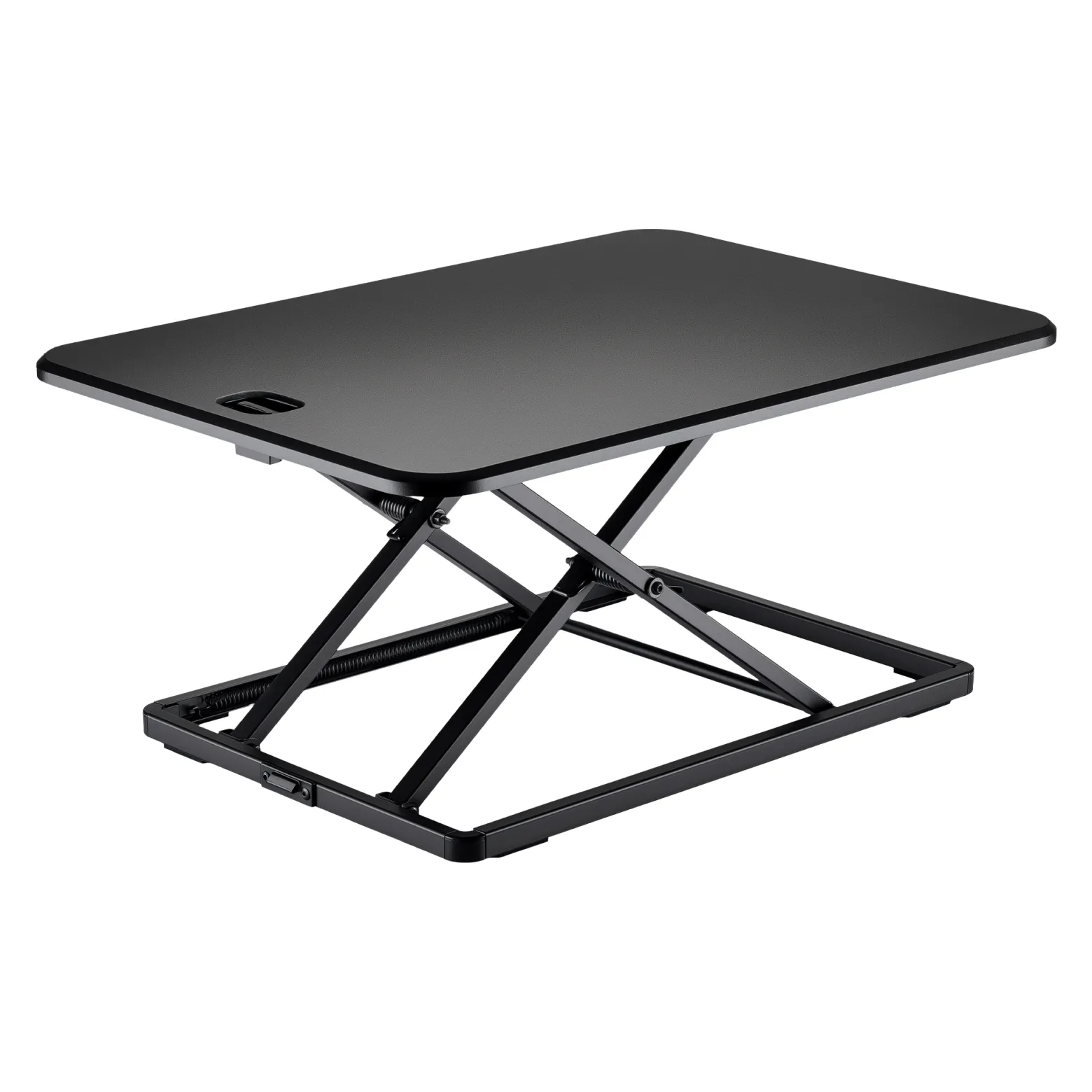 Wiltec Schreibtischaufsatz 67x47cm höhenverstellbarer Steh-Sitz Schreibtisch für Laptop und Monitor