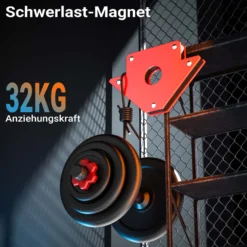 Wiltec Schweißmagnet mit 32 kg Haftkraft, 190 x 120 x 26 mm Schweißwinkel mit 45°, 90° und 135°, Schweißzubehör Magnetwinkel hält Werkstücke zusammen