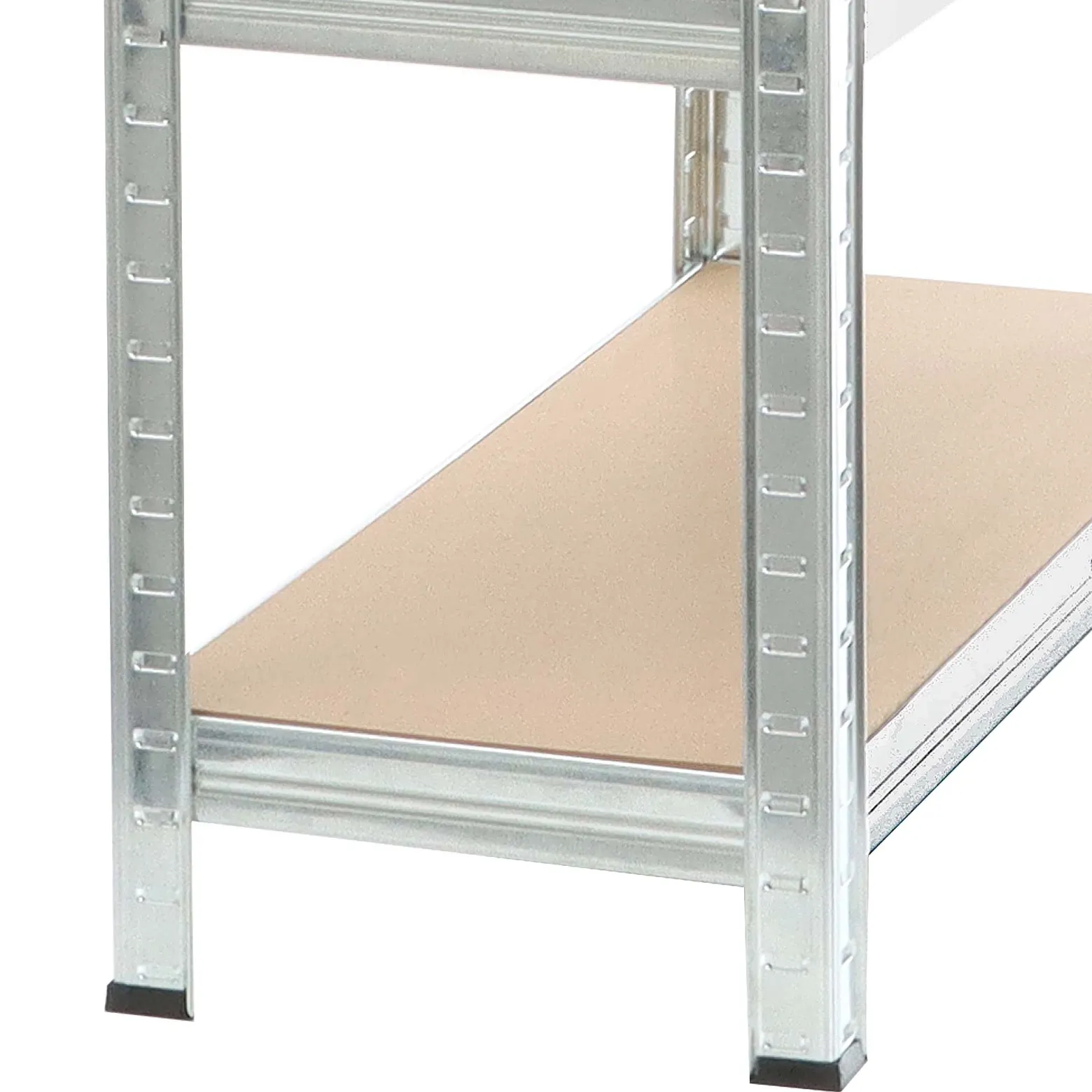 Wiltec Schwerlastregal 90x45x180cm, Gesamtlast 875kg, Steckregal verzinkt aus Stahl, Lastenregal mit 5 Ablagen, Werkstattregal