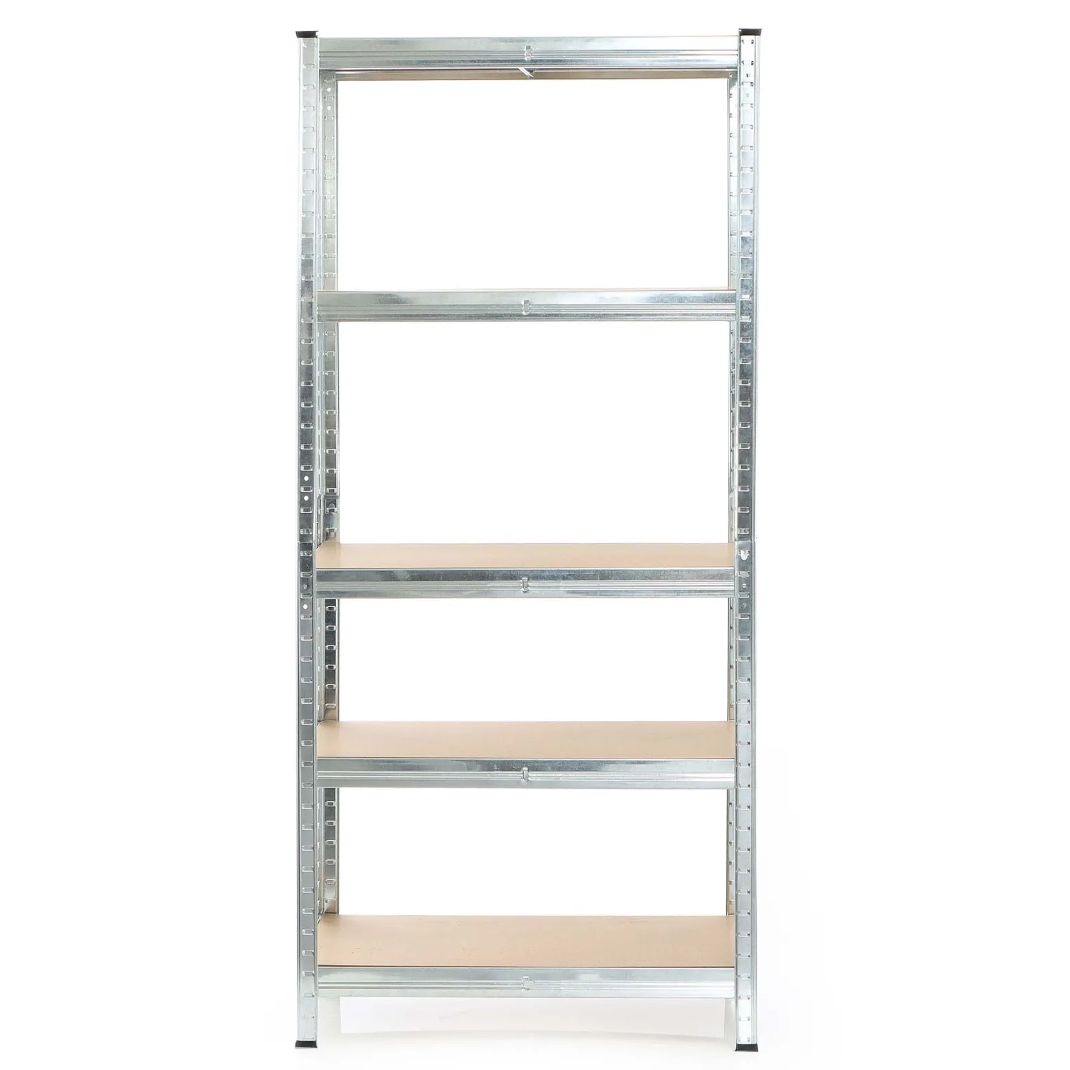 Wiltec Schwerlastregal 90x45x180cm, Gesamtlast 875kg, Steckregal verzinkt aus Stahl, Lastenregal mit 5 Ablagen, Werkstattregal