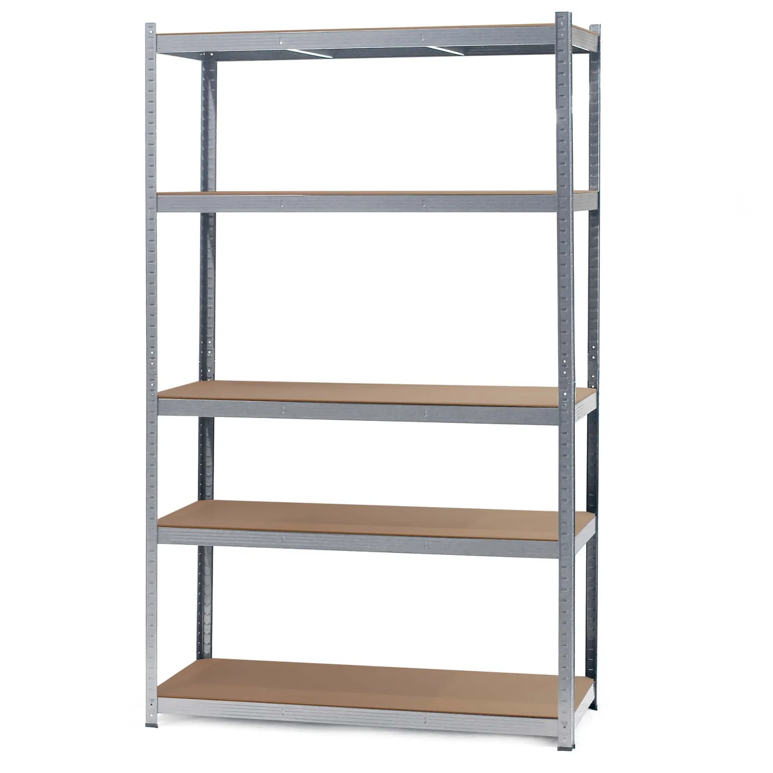 Wiltec Schwerlastregal 100x50x200cm, 200kg/Ablage, Steckregal verzinkt aus Stahl, Lastenregal mit 5 Ablagen, Werkstattregal