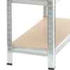 Wiltec Schwerlastregal 100x60x200cm, 200kg/Ablage, Steckregal verzinkt aus Stahl, Lastenregal mit 5 Ablagen, Werkstattregal