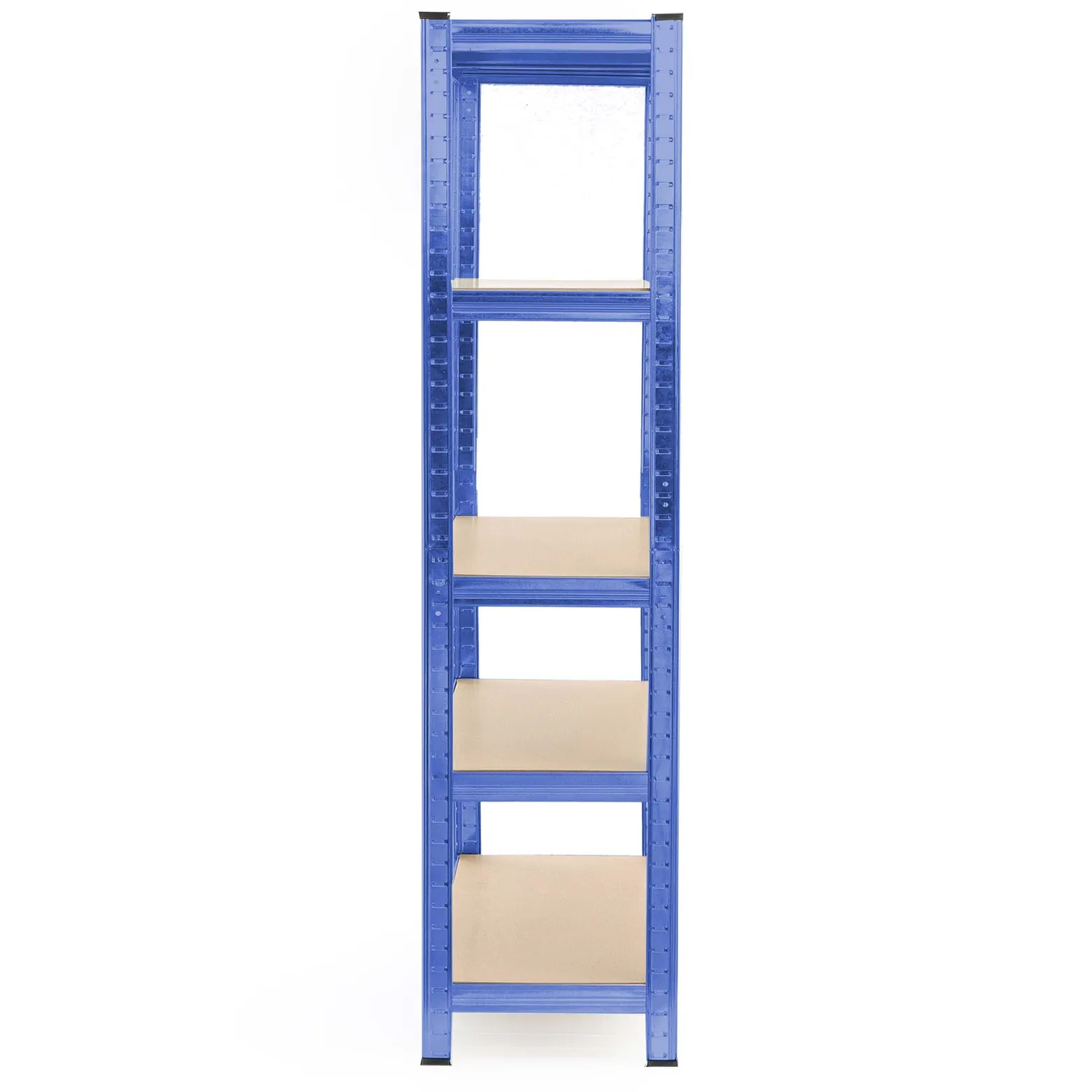 Wiltec Schwerlastregal 120x50x204cm, 200kg/Ebene, Steckregal blau, Lastenregal mit 5 Ablagen, Werkstattregal
