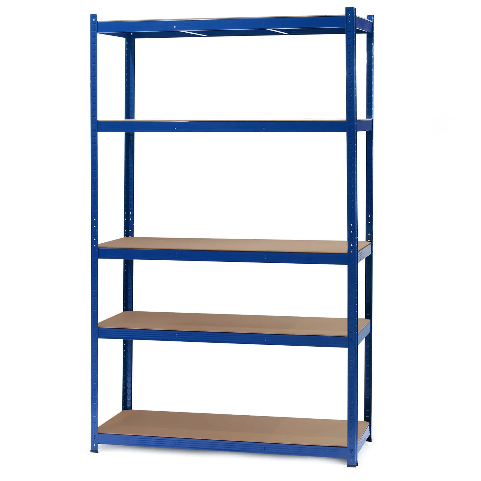 Wiltec Schwerlastregal 120x50x204cm, 200kg/Ebene, Steckregal blau, Lastenregal mit 5 Ablagen, Werkstattregal