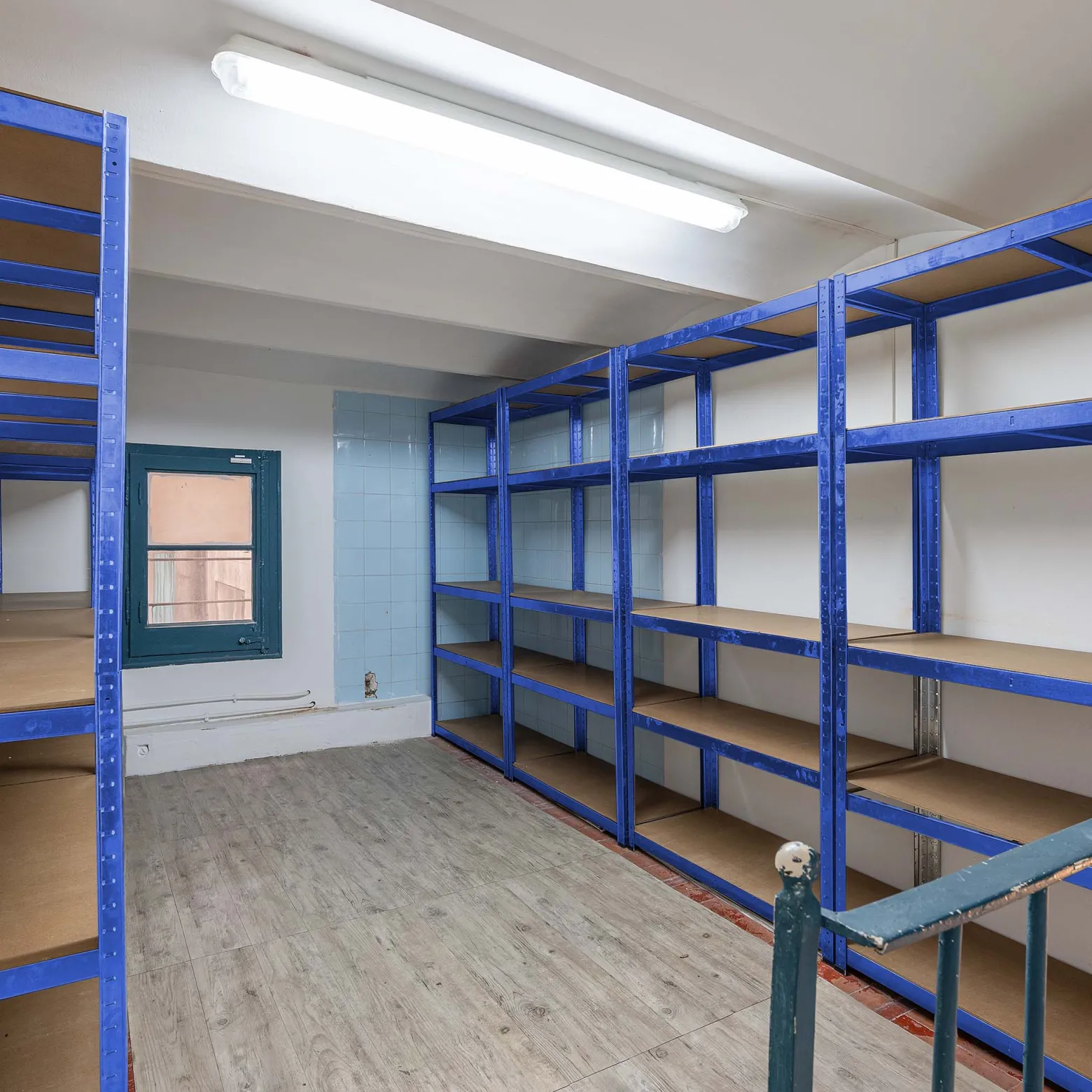 Wiltec Schwerlastregal 100x60x204cm, 200kg/Ebene, Steckregal blau, Lastenregal mit 5 Ablagen, Werkstattregal