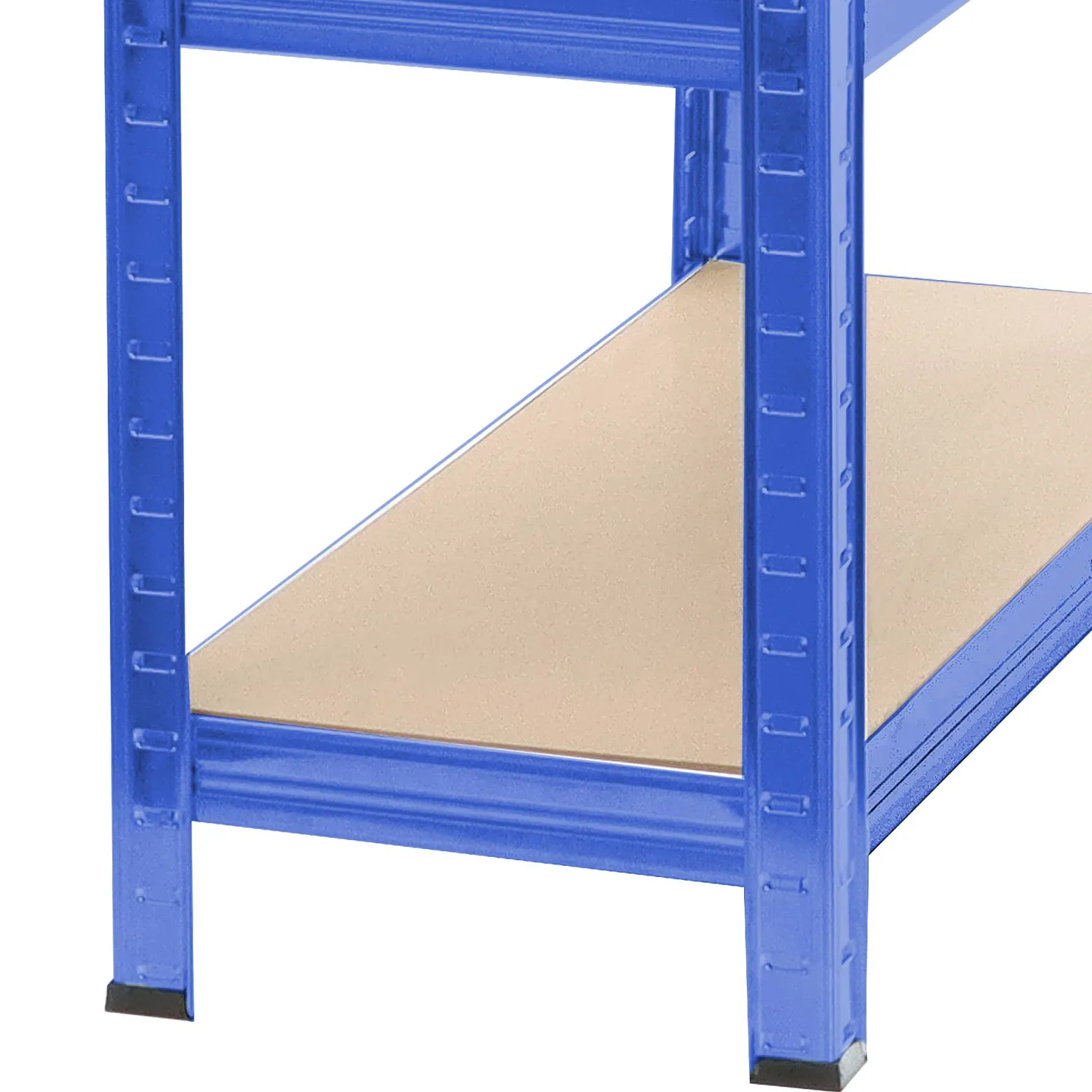 Wiltec Schwerlastregal 100x60x204cm, 200kg/Ebene, Steckregal blau, Lastenregal mit 5 Ablagen, Werkstattregal