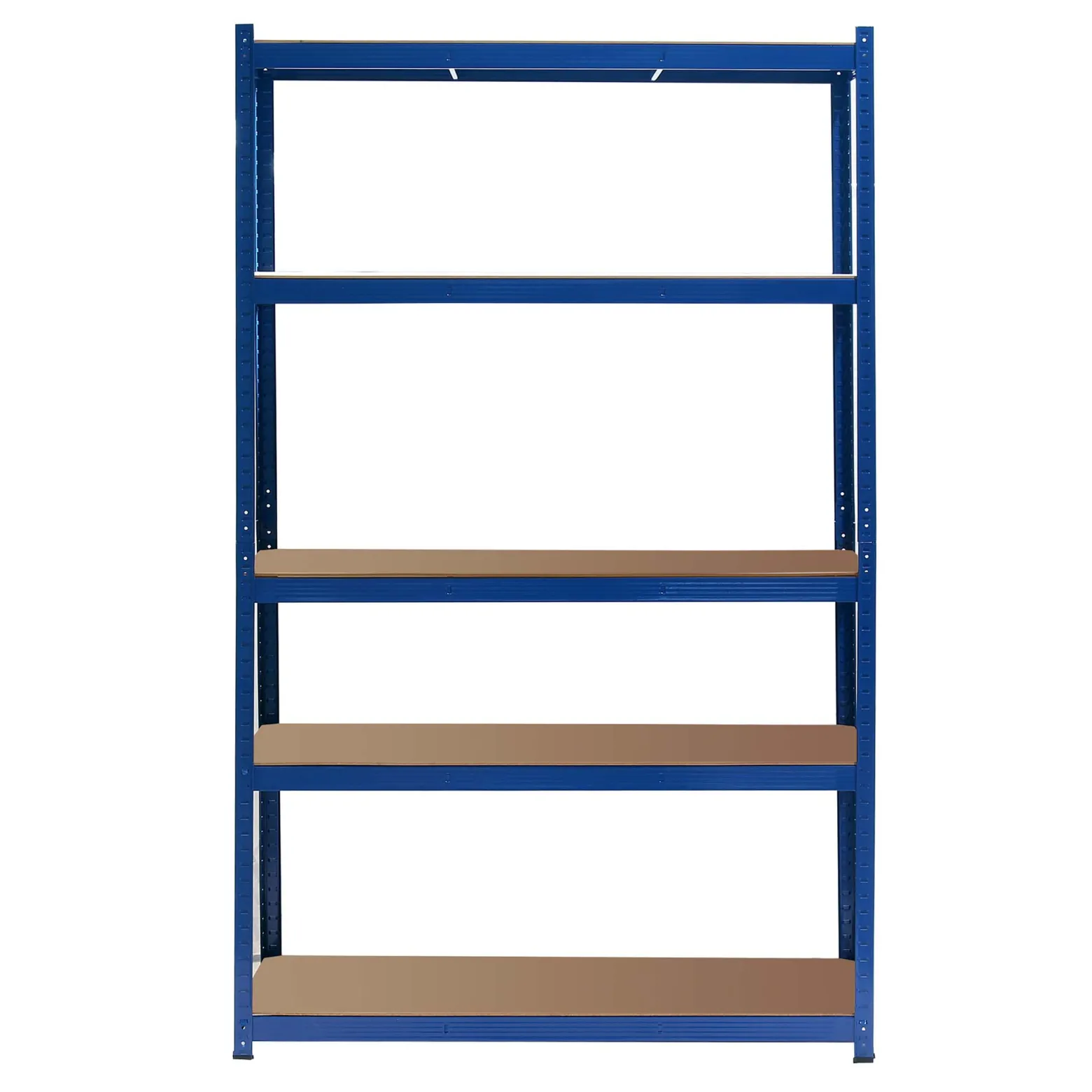 Wiltec Schwerlastregal 120x60x204cm, 200kg/Ebene, Steckregal blau, Lastenregal mit 5 Ablagen, Werkstattregal