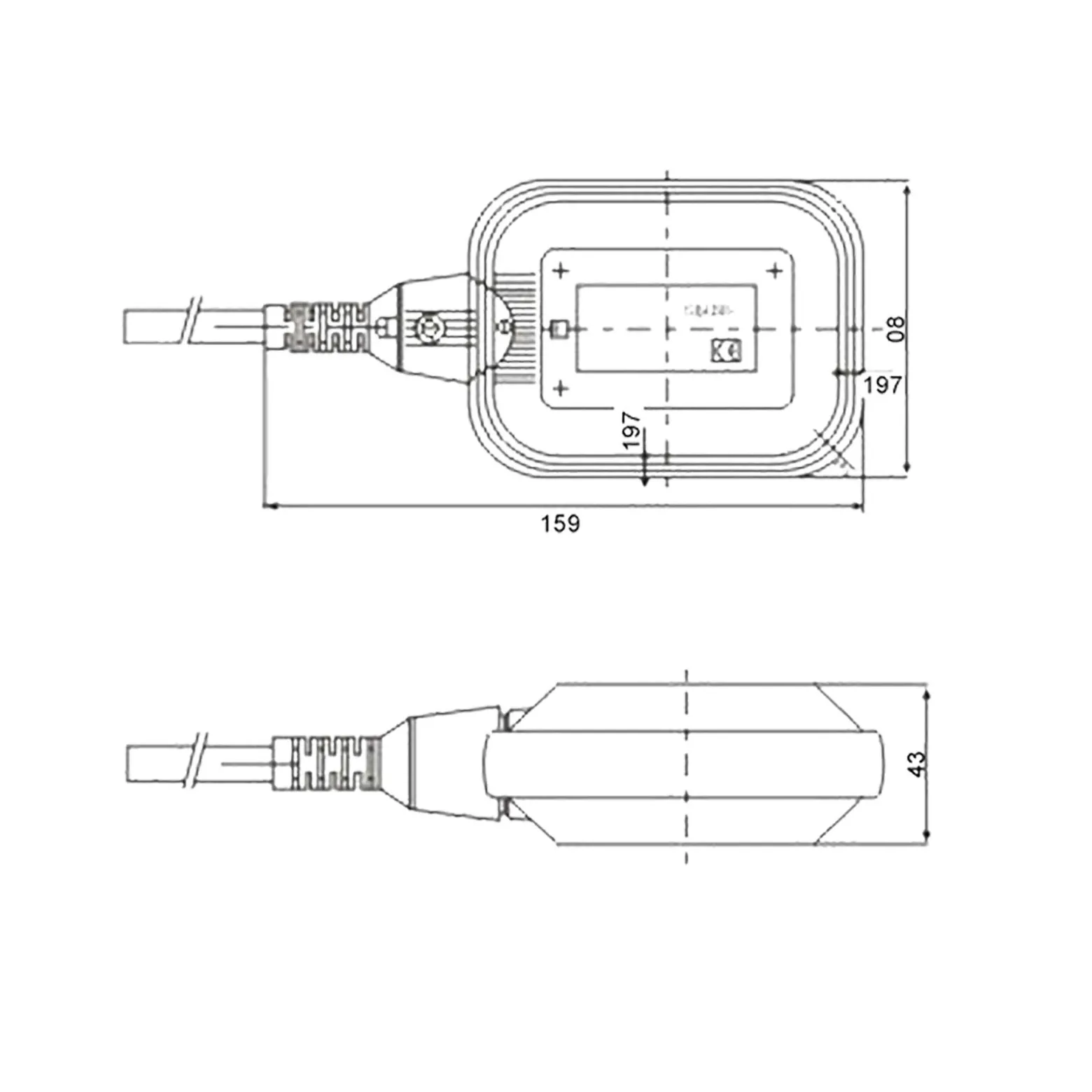 Wiltec Schwimmerschalter für Pumpen, 230VAC 16A, Pegelschalter für Tauchpumpen, Wechsler mit 10 m Kabel