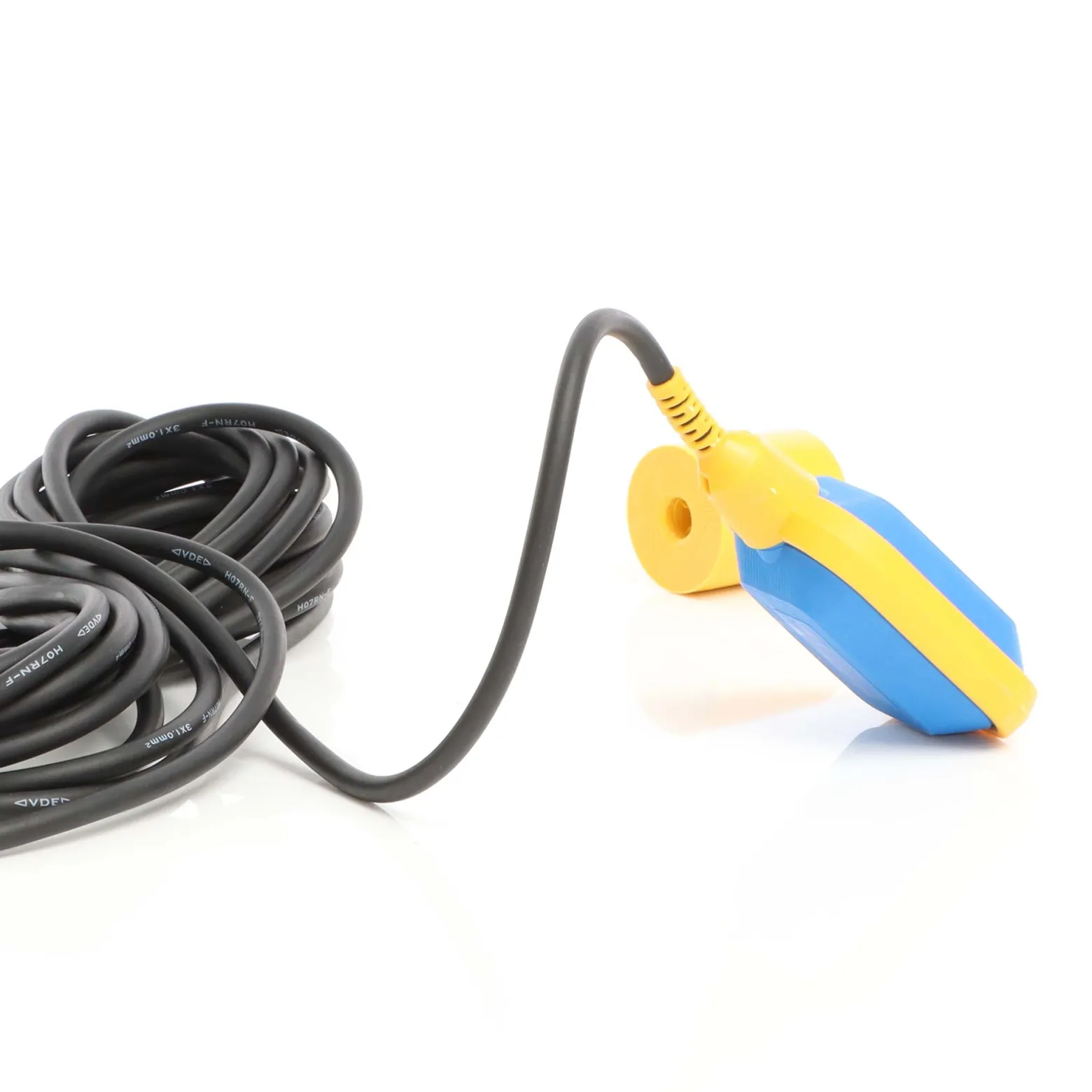 Wiltec Schwimmerschalter für Pumpen, 230VAC 16A, Pegelschalter für Tauchpumpen, Wechsler mit 10 m Kabel
