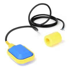 Wiltec Schwimmerschalter für Pumpen, 230VAC 16A, Pegelschalter für Tauchpumpen, Wechsler mit 2 m Kabel