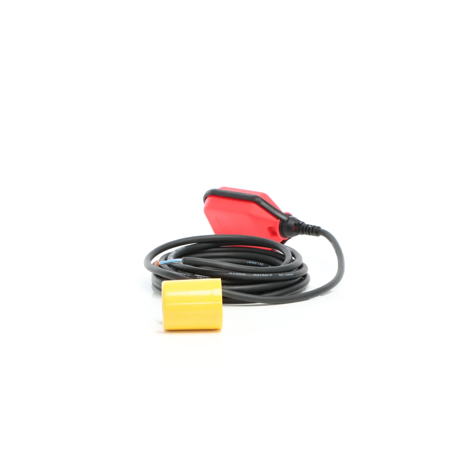 Wiltec Schwimmerschalter für Pumpen, 230VAC 16A Rund, Pegelschalter für Tauchpumpen, Wechsler mit 5 m Kabel