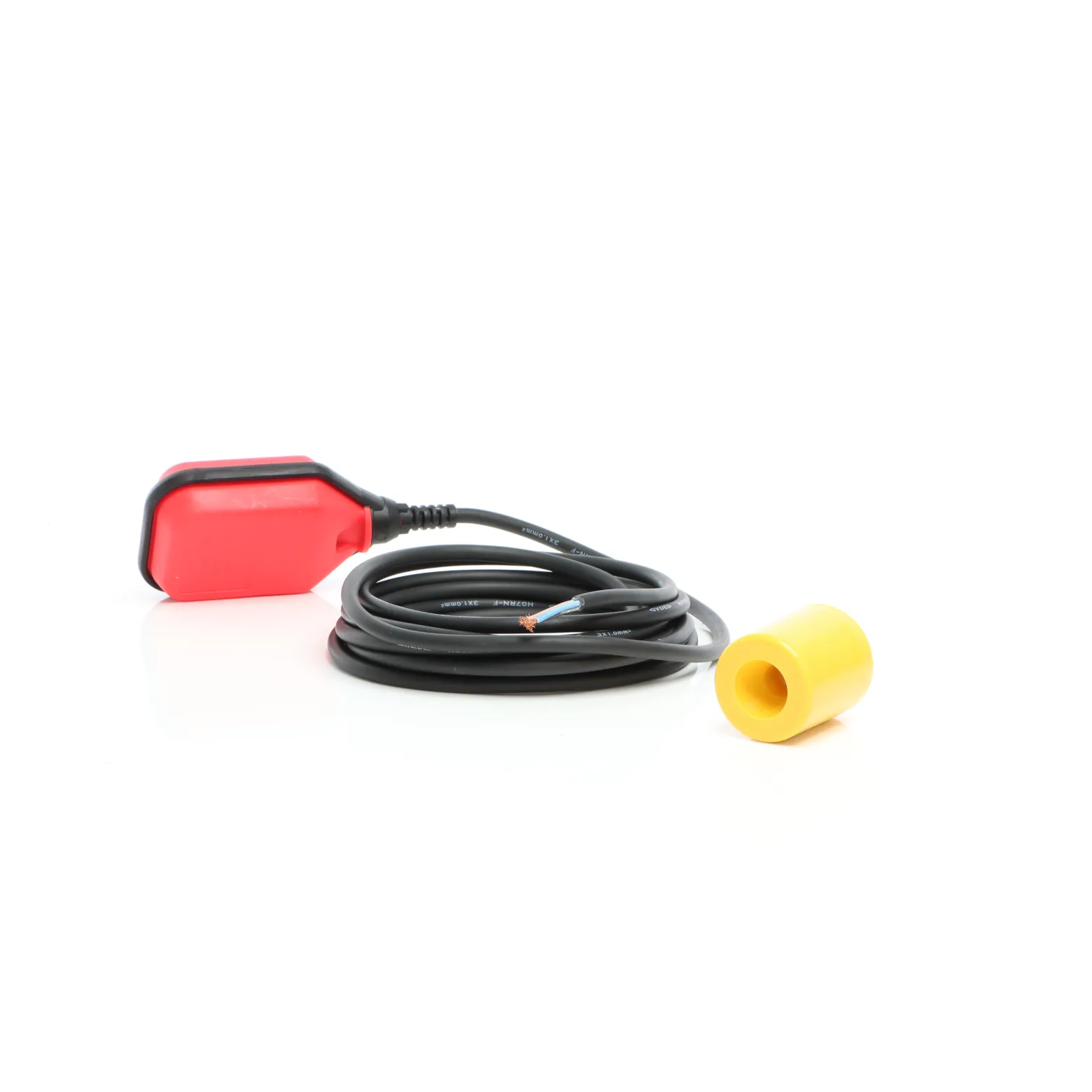 Wiltec Schwimmerschalter für Pumpen, 230VAC 16A Rund, Pegelschalter für Tauchpumpen, Wechsler mit 5 m Kabel