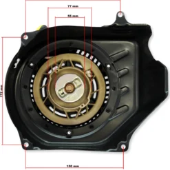 Wiltec Seilzugstarter für LIFAN 6,5 PS Motor – Benzinmotor Ersatzteil Seilzug Starter Handstarter – Einzylinder für Kleinmaschinen & Karts, 4-Takt Motor & OHV Ventilsteuerung