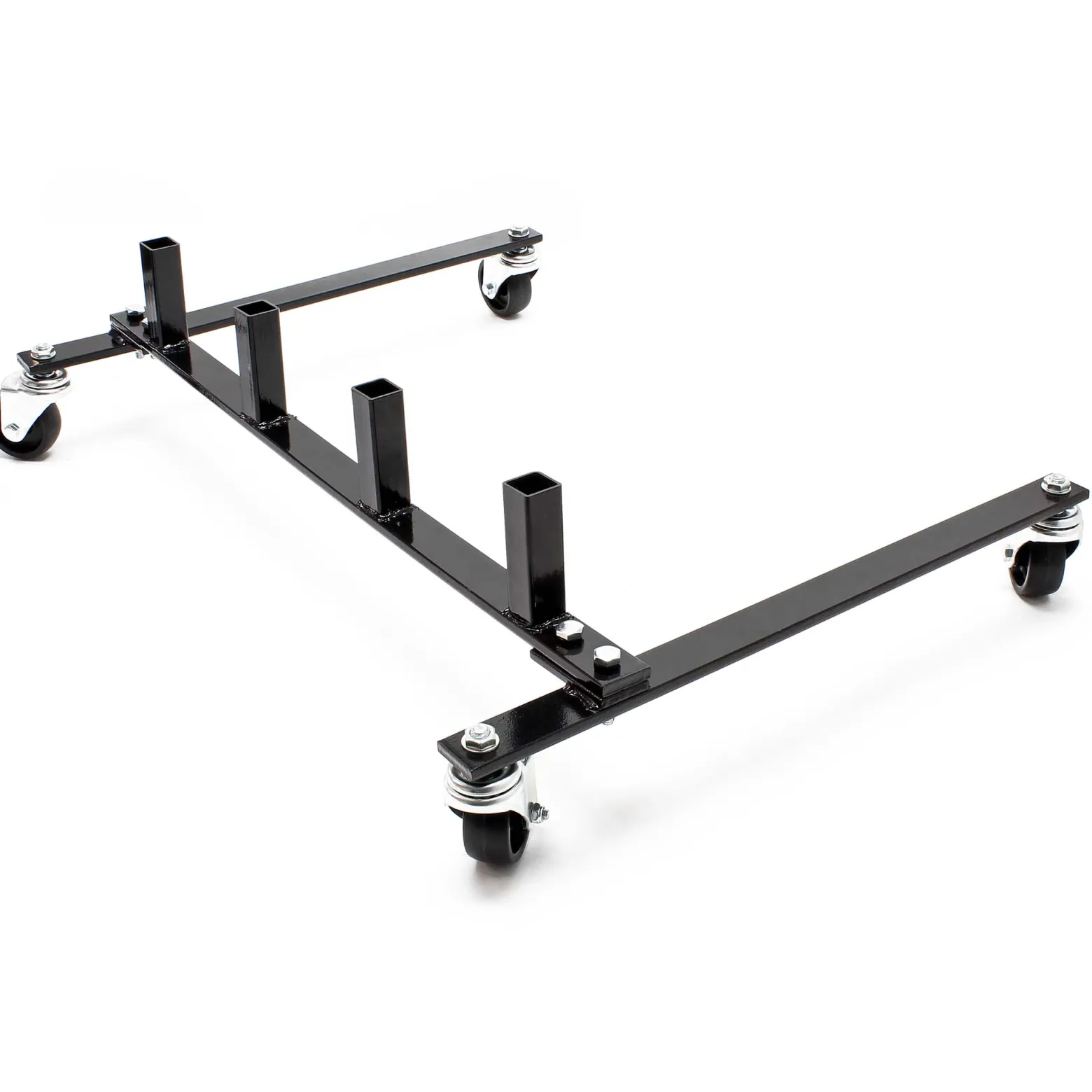 Wiltec Set Aufbewahrung für 4x Pkw Rangierhilfe und 4x Wagenheber, Rack Rollbar, Rangierheber hydraulisch je 680kg Tragkraft bis 30cm Reifenbreite
