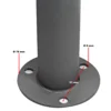 Wiltec Set Briefkasten V13 schwarz 360 x 105 x 315 mm mit Ständer, Wandbriefkasten mit Schloss und Klappe, Postkasten aus Stahl pulverbeschichtet