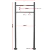 Wiltec Set Designer Briefkasten V4 Anthrazit 350 x 95 x 445 mm mit Ständer, Wandbriefkasten mit Schloss, Sichtschlitz, Namensschild und Zeitungsrolle, Postkasten aus pulverbeschichtetem Stahl