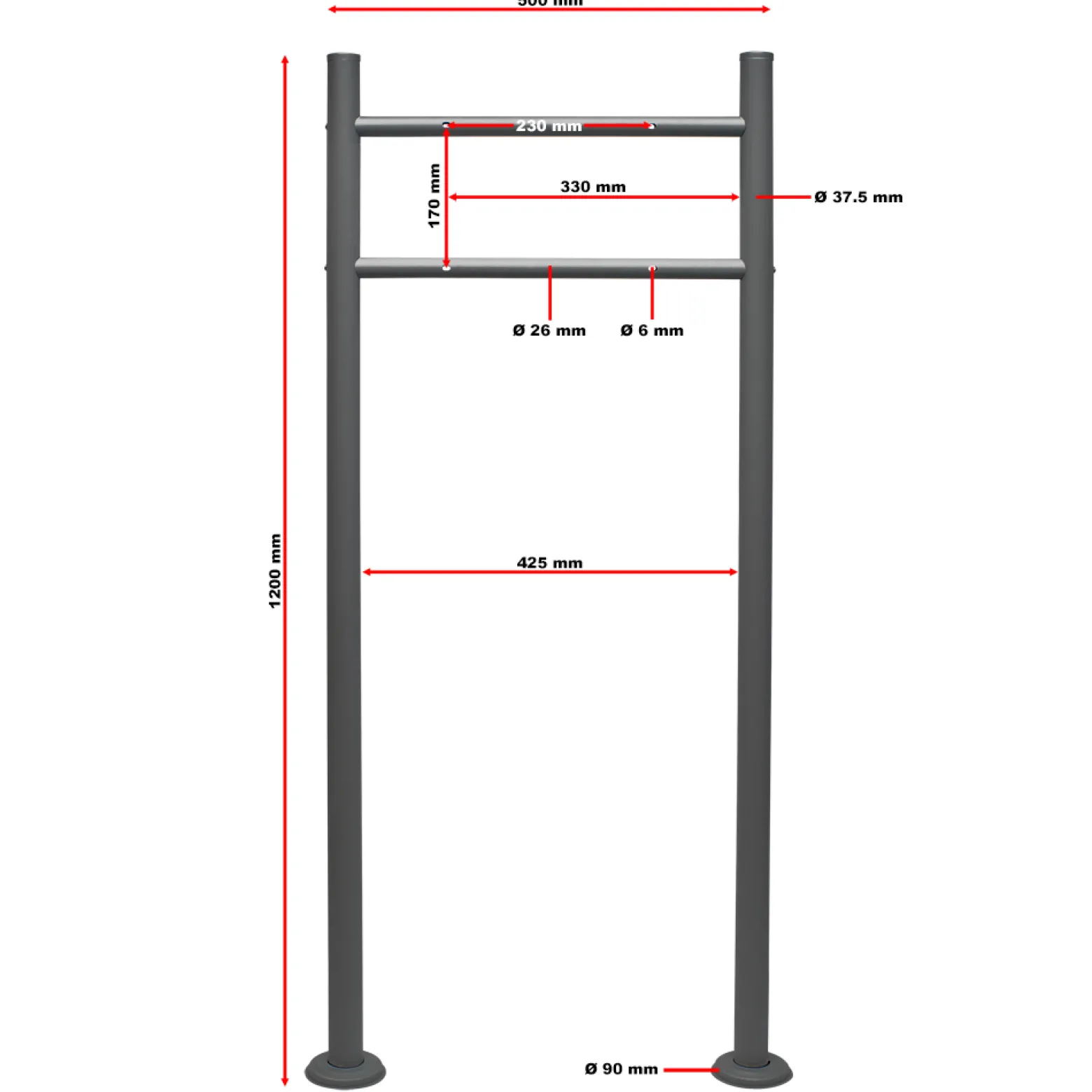 Wiltec Set Designer Briefkasten V4 Anthrazit 350 x 95 x 445 mm mit Ständer, Wandbriefkasten mit Schloss, Sichtschlitz, Namensschild und Zeitungsrolle, Postkasten aus pulverbeschichtetem Stahl