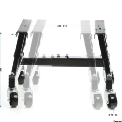 Wiltec Set 680kg ATV Quad Heber – Motorradheber Montagebock Hebebühne + Montageständer mit Rädern für Hebebühne Rollbühne bis 680 kg