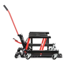Wiltec Set 680kg ATV Quad Heber – Motorradheber Montagebock Hebebühne + Montageständer mit Rädern für Hebebühne Rollbühne bis 680 kg