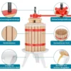 Wiltec Set 6L Obstpresse aus Buchenholz inkl. Presstuch und Obstmühle mit 7L Trichter, Zur Herstellung von Saft Wein und Maische