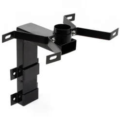 Wiltec Set US Mailbox schwarz 180 x 220 x 480 mm, amerikanischer Briefkasten mit Fahne, Standbriefkasten Stahl amerikanisches Design mit passender Wandhalterung