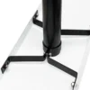 Wiltec Set US Mailbox weiß 180 x 220 x 480 mm, amerikanischer Briefkasten mit Fahne, Standbriefkasten Stahl amerikanisches Design mit passendem Standfuß