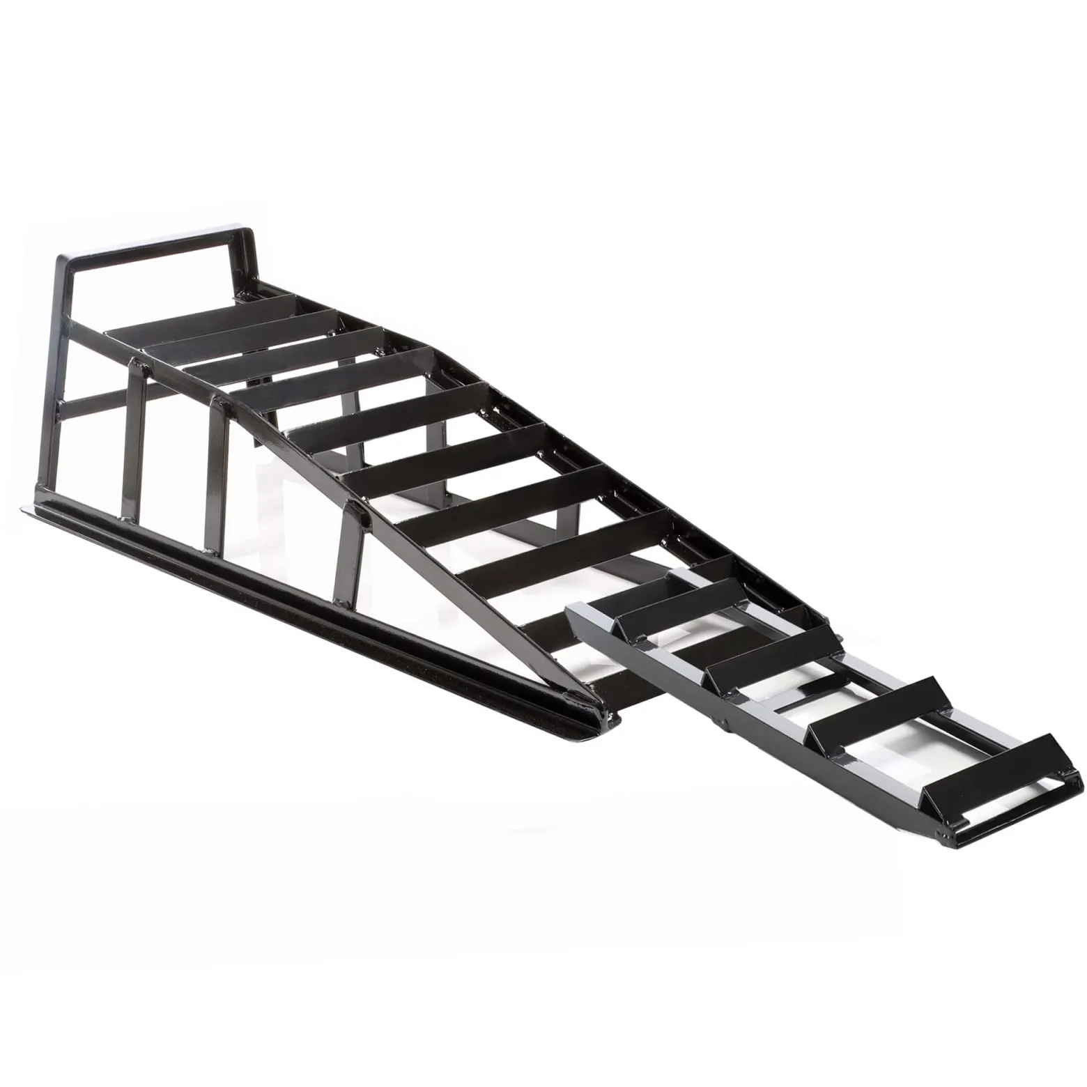 Wiltec Set 2x Auffahrrampe bis 2 t je Paar 915 x 350 x 275 mm plus 2x Verlängerung, Auffahrschiene Wartungsrampe aus Stahl mit Erweiterung