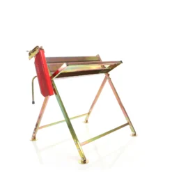 Wiltec Sägebock verzinkt klappbar, 88x71x96 cm, mit Kettensägenhalter und Zwangsführung, Holzsägebock für Brennholz, bis 120 kg