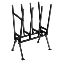 Wiltec Sägebock verzinkt klappbar, 715 x 530 x 1040 mm, mit 4 Haltern und Haltebügel, Holzschneidebock als Sägehilfe, bis 400 kg