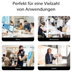 Wiltec Sitz- & Stehhocker grau, Drehhocker höhenverstellbar bis 82 cm, Polsterhocker bis 135 kg, moderner Hocker drehbar für Büro und Homeoffice