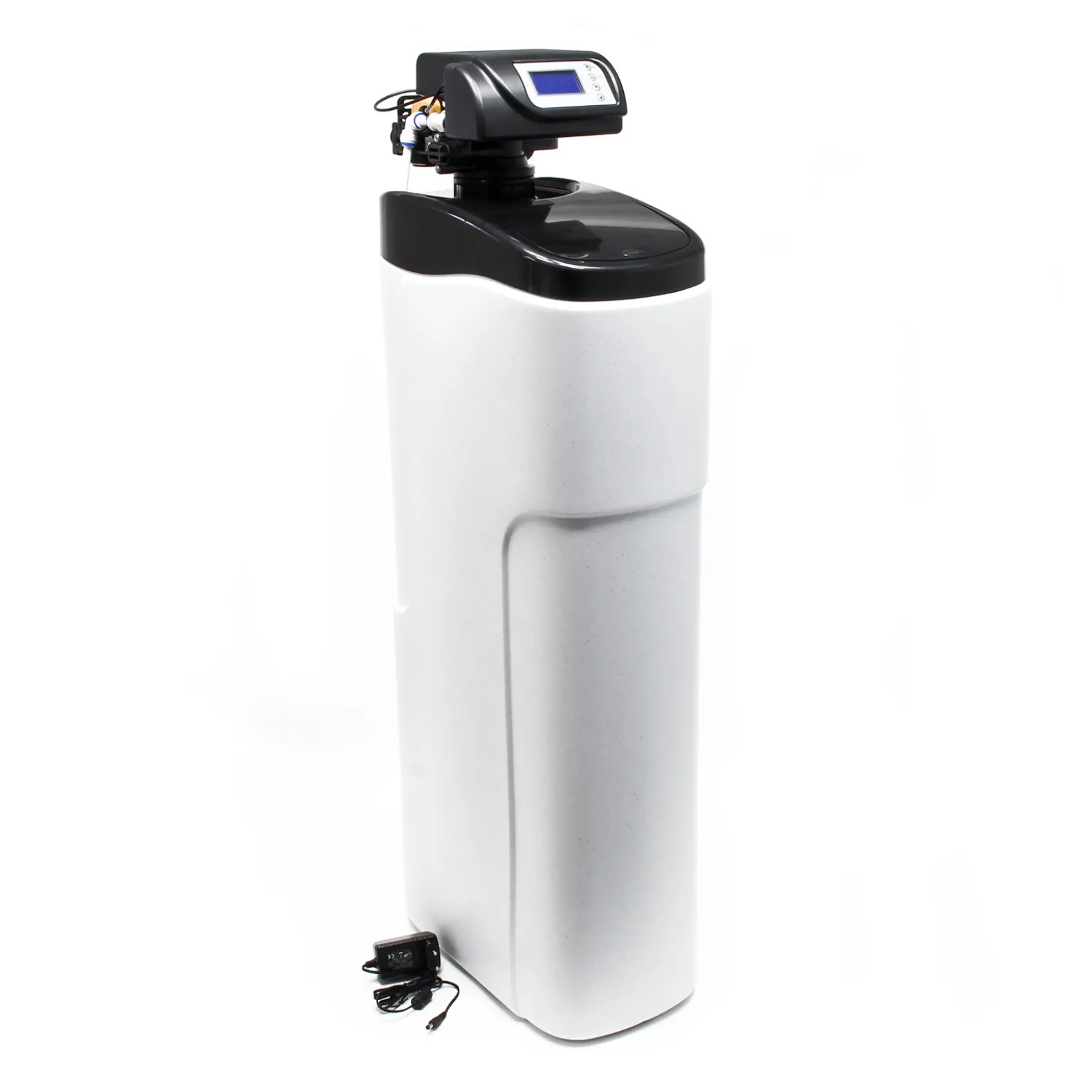 Wiltec SOFT-D Wasserenthärtungsanlage, Wasserentkalkung mit 1000 l/h, Entkalkungsanlage mit Ionentauscher, Wasserenthärter mit 30 l Soletank