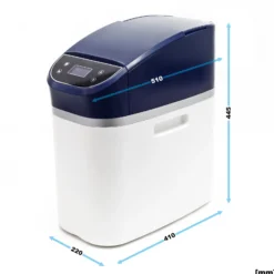 Wiltec SOFT-R1 Wasserenthärtungsanlage, Wasserentkalkung mit 500 l/h, Entkalkungsanlage mit Ionentauscher, Wasserenthärter mit 10 l Soletank