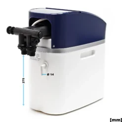 Wiltec SOFT-R1 Wasserenthärtungsanlage, Wasserentkalkung mit 500 l/h, Entkalkungsanlage mit Ionentauscher, Wasserenthärter mit 10 l Soletank