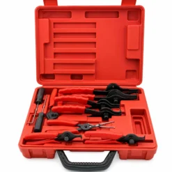 Wiltec Sprengring Zange 11 teilig, 12,7-203 mm, Seegeringzange für Außenringe und Innenringe, Sicherungszangen Set im Koffer