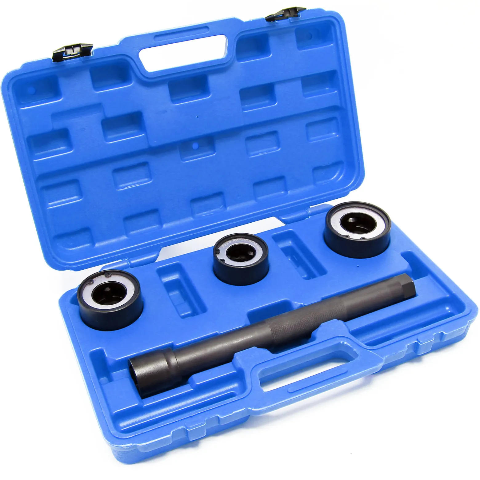 Wiltec Spurstangenwerkzeug Set mit 3 verschiedenen Größen 30-45 mm, Spurstangenschlüssel mit Aufsätzen im praktischen Koffer, Spurstangenköpfe wechseln