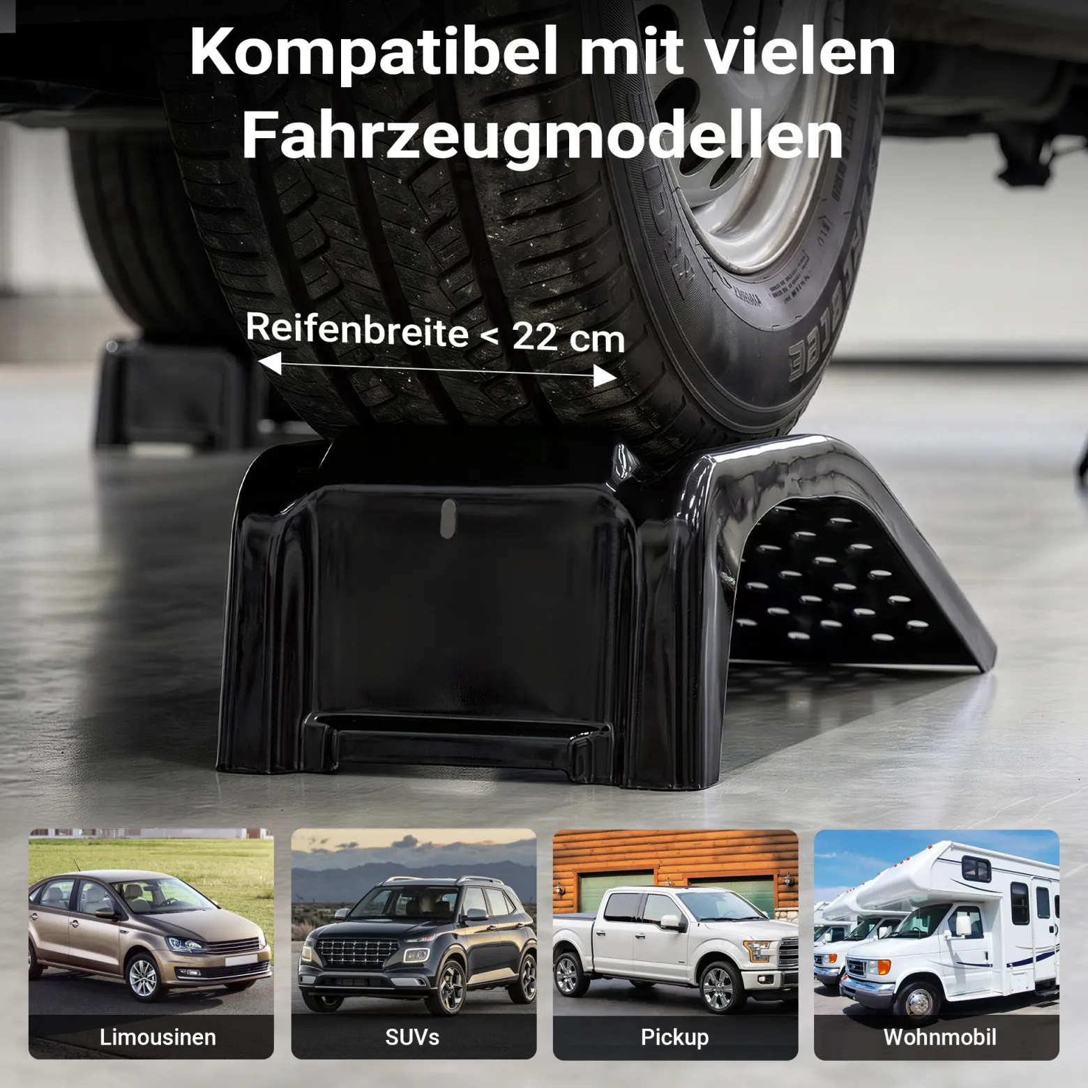 Wiltec Stahl Auffahrrampen Paar 3,6 t für PKW, 200 mm Hubhöhe und 235 mm Breite, stapelbare Autorampe, Verladerampe für Auto, Motorrad, ATV und Quad
