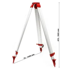 Wiltec Stativ für Kreuzlinienlaser, ausziehbar, 470-1625 mm, ausstellbar 70-1440 mm, Standfuß für Linienlaser und Kreuzlaser, Dreifuß aus Aluminium