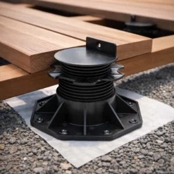 Wiltec Stelzlager für Terrassen, 2700kg, 60-128mm, höhenverstellbarer Stellfuß für Terrassendielen, Platten und Planken