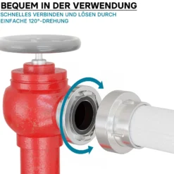 Wiltec Storz Kupplung B 89mm Festkupplung 75-B mit Innengewinde 3"X3" BSP aus Aluminium B Schlauchkupplung