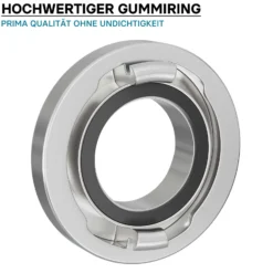 Wiltec Storz Kupplung B 75mm Festkupplung 75-B mit Innengewinde 3"X2,5" BSP aus Aluminium B Schlauchkupplung